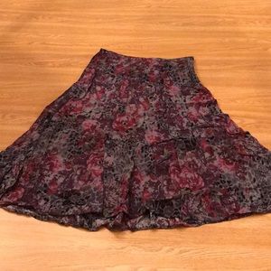 White Stag floral skirt